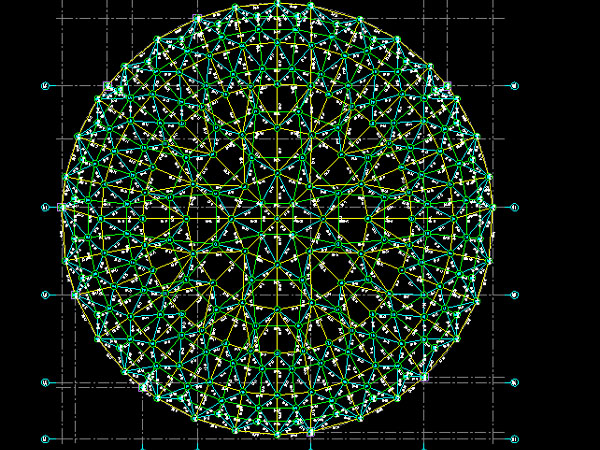 天门明光正元广场圆形网架